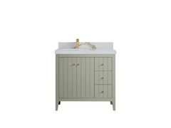 Atlanta 36 in. W x 22 in. D Left Offset Sink Bathroom Vanity - photo 12