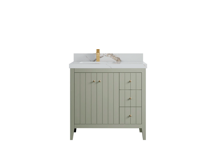 Atlanta 36 in. W x 22 in. D Left Offset Sink Bathroom Vanity - photo 15