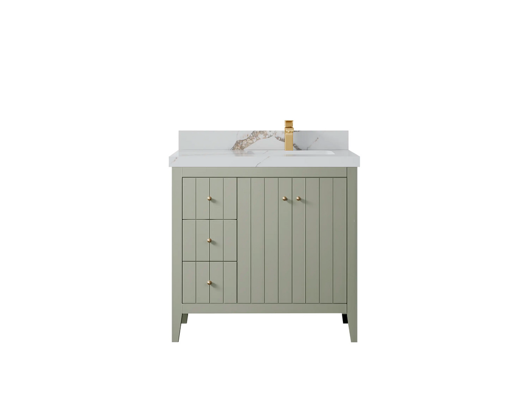 Atlanta 36 in. W x 22 in. D Right Offset Sink Bathroom Vanity