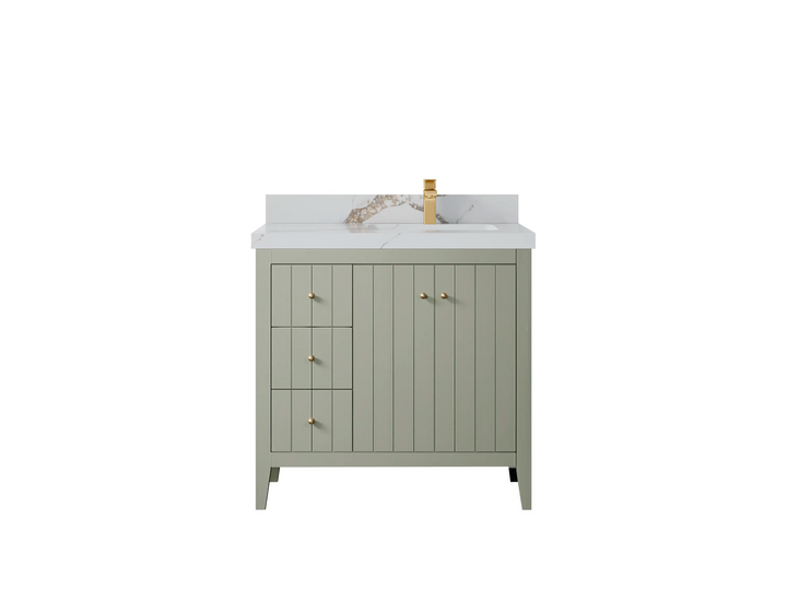 Atlanta 36 in. W x 22 in. D Right Offset Sink Bathroom Vanity - photo 28
