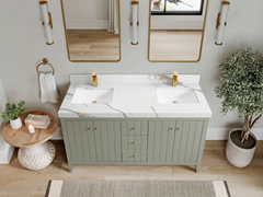 Atlanta 60 in. W x 22 in. D Double Sink Bathroom Vanity - photo 13
