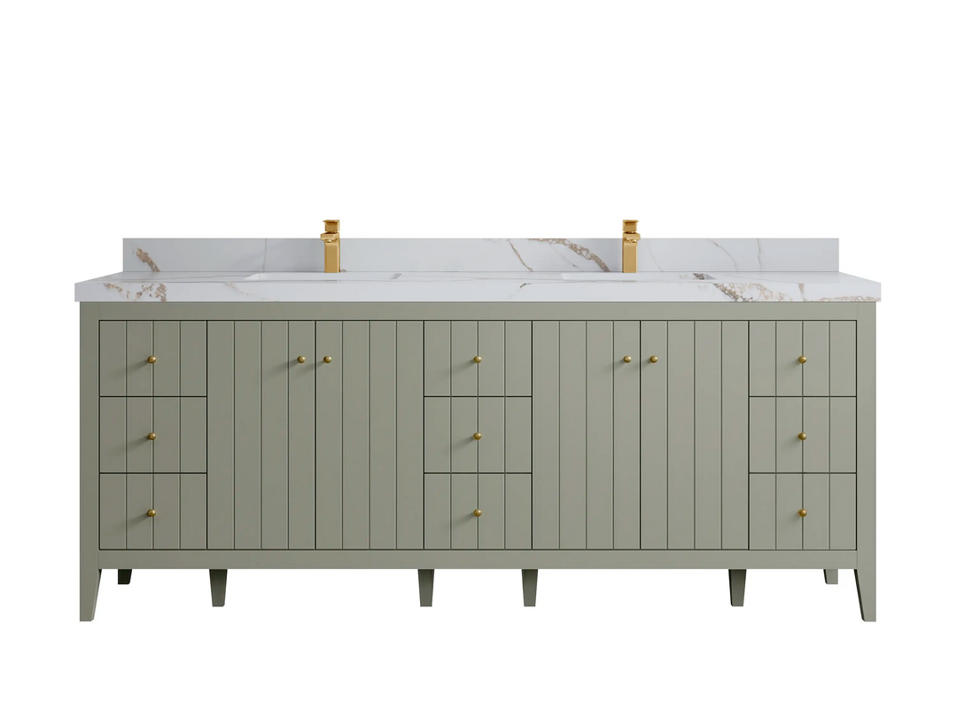 Atlanta 84 in. W x 22 in. D Double Sink Bathroom Vanity