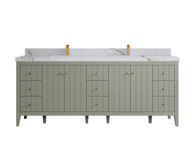 Atlanta 84 in. W x 22 in. D Double Sink Bathroom Vanity