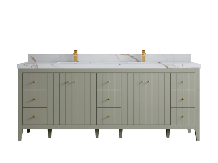 Atlanta 84 in. W x 22 in. D Double Sink Bathroom Vanity - photo 12