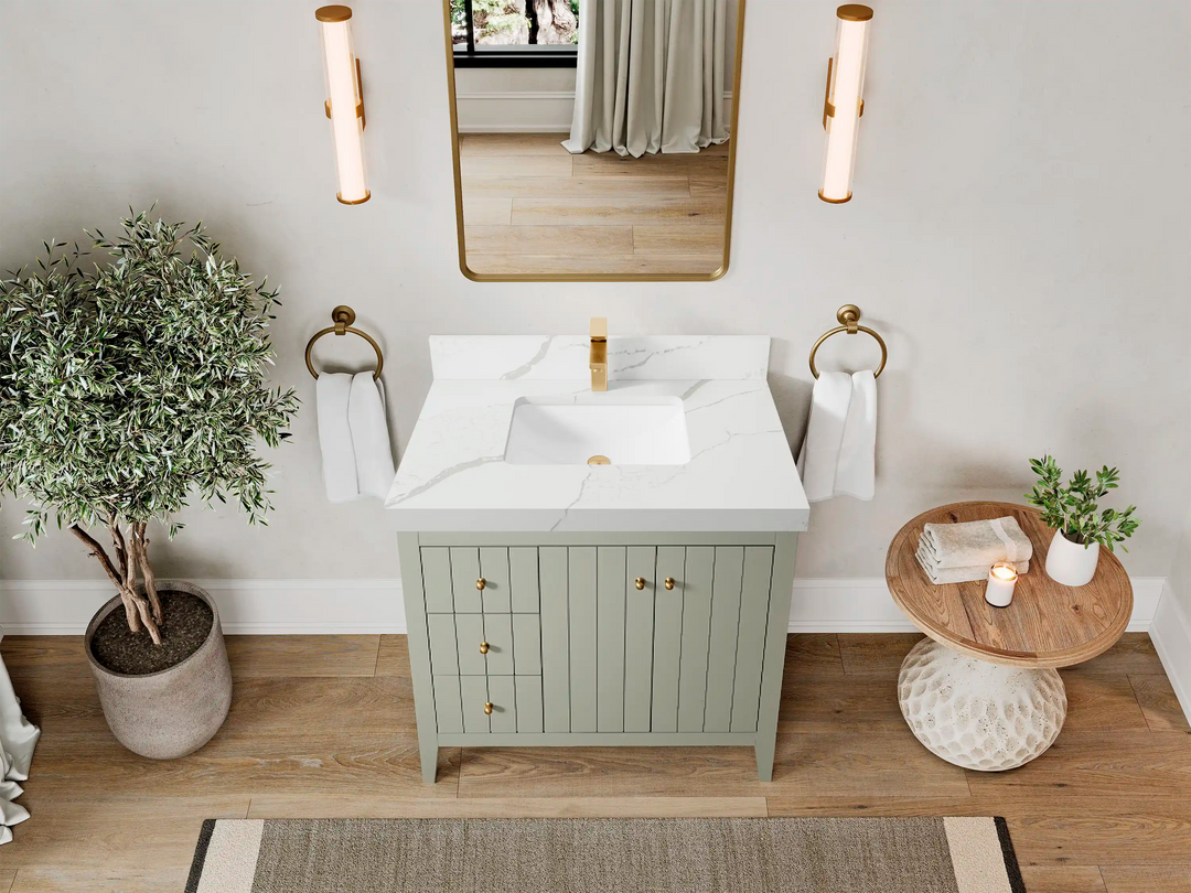 Atlanta 36 W x 22 D Center Sink Vanity for Elegant Bathrooms