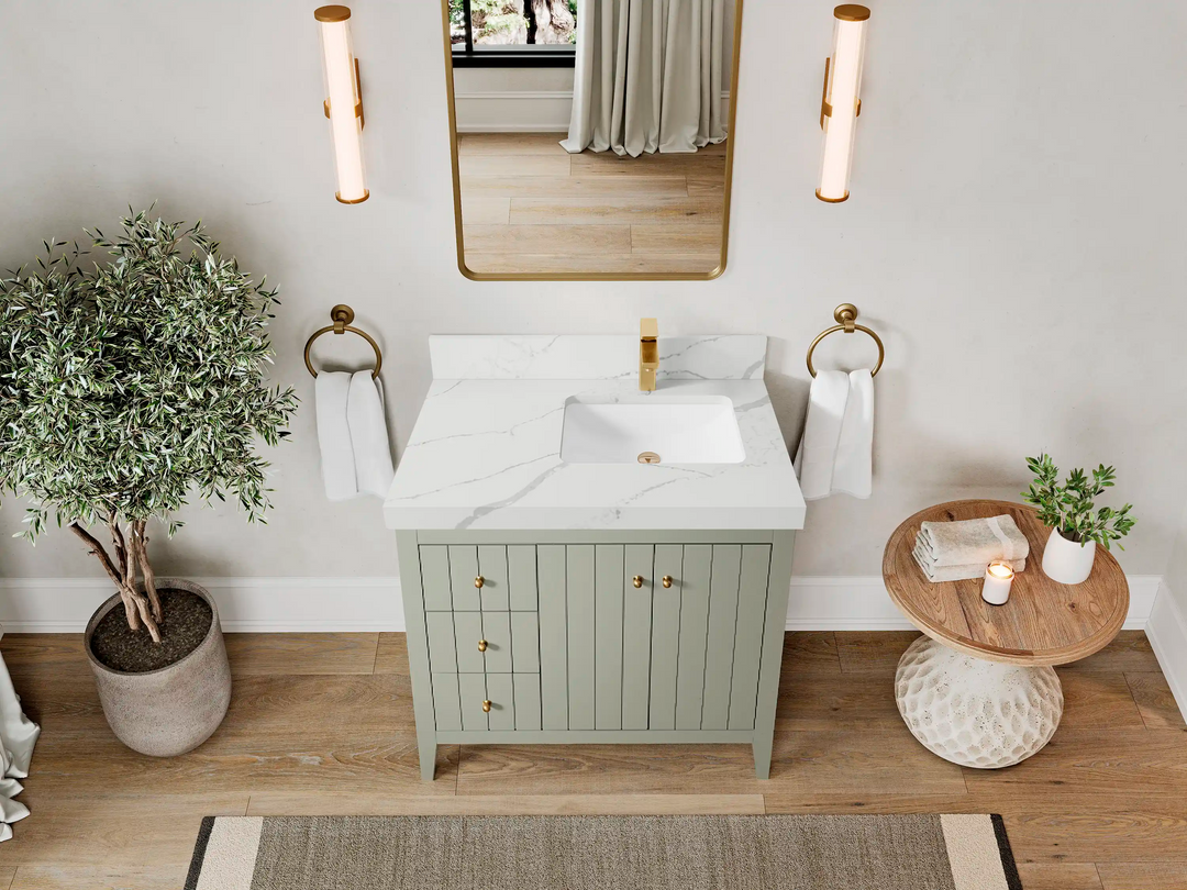 Atlanta 36 in. W x 22 in. D Right Offset Sink Bathroom Vanity