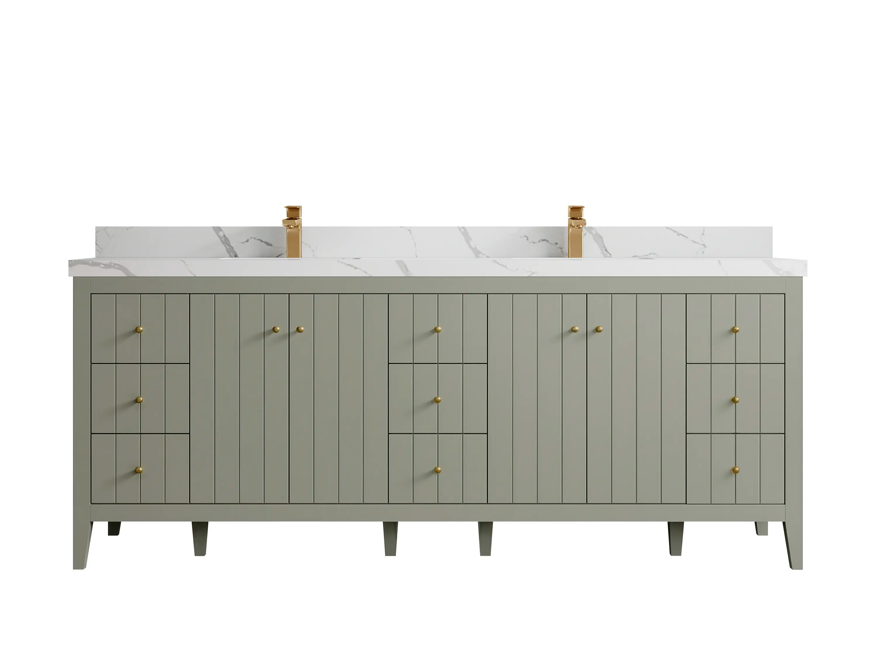 Atlanta 84 in. W x 22 in. D Double Sink Bathroom Vanity