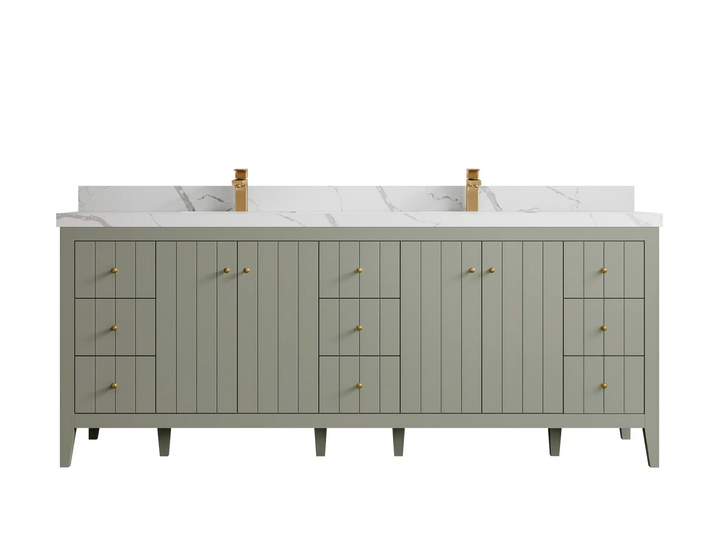 Atlanta 84 in. W x 22 in. D Double Sink Bathroom Vanity - photo 14