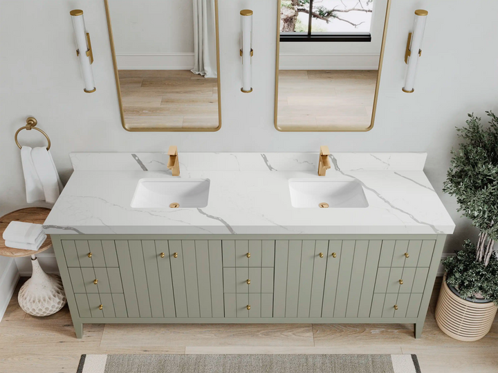 Atlanta 84 in. W x 22 in. D Double Sink Bathroom Vanity - photo 13