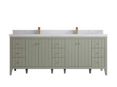 Atlanta 84 in. W x 22 in. D Double Sink Bathroom Vanity - photo 13