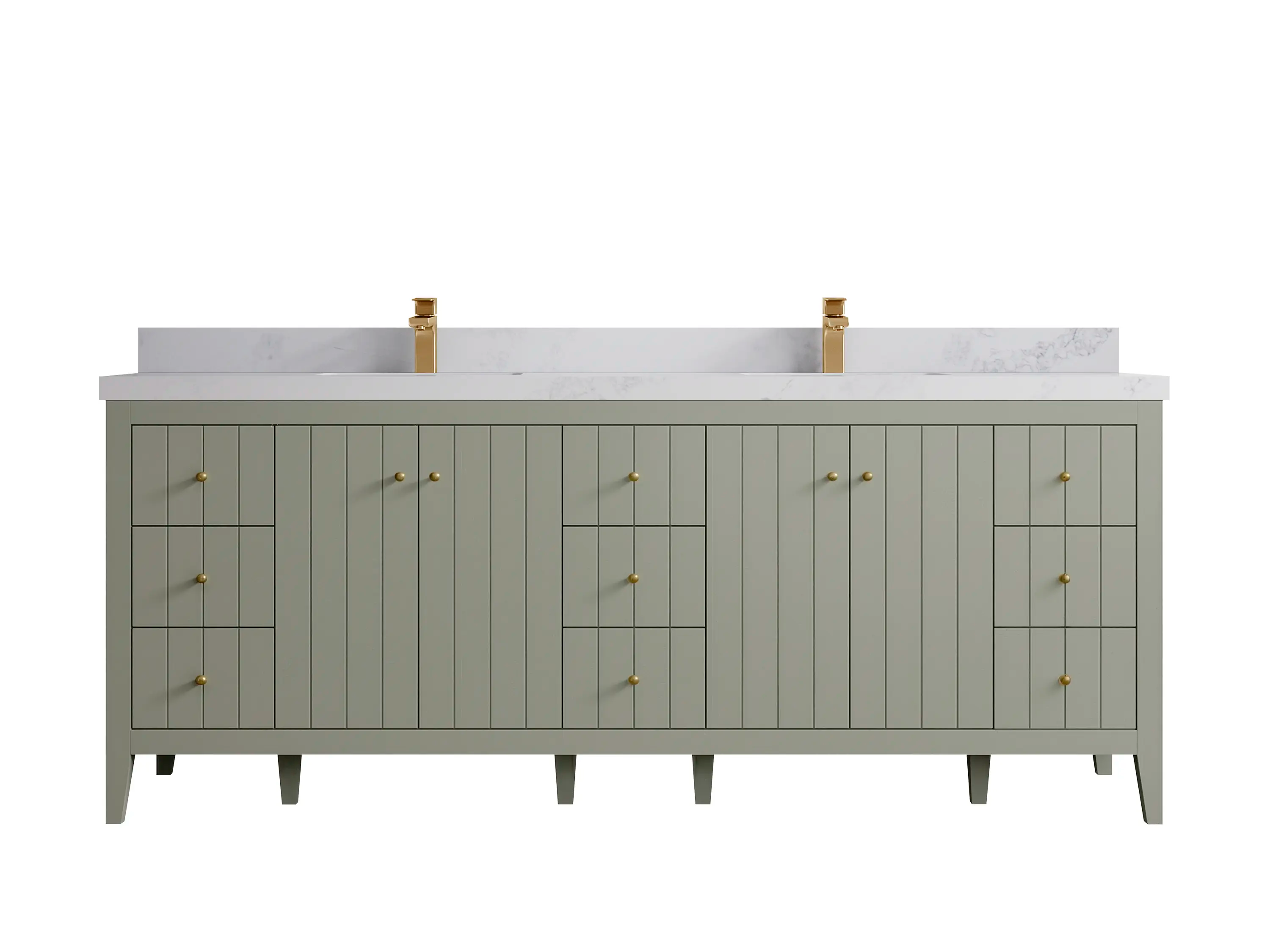 Atlanta 84 in. W x 22 in. D Double Sink Bathroom Vanity