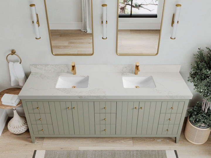 Atlanta 84 in. W x 22 in. D Double Sink Bathroom Vanity - photo 15