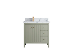Atlanta 36 in. W x 22 in. D Left Offset Sink Bathroom Vanity - photo 18