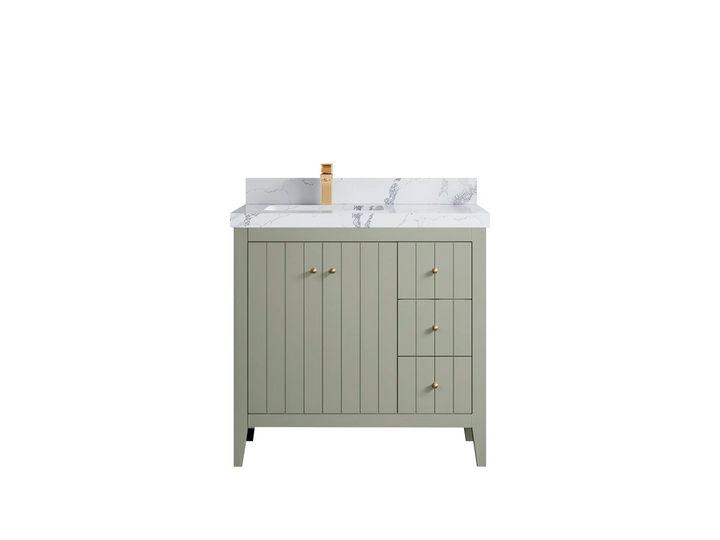 Atlanta 36 in. W x 22 in. D Left Offset Sink Bathroom Vanity - photo 21