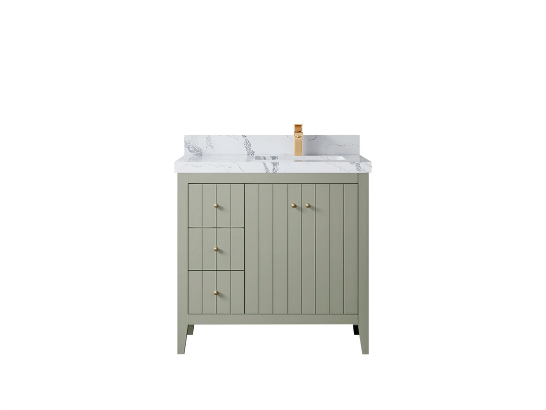 Atlanta 36 in. W x 22 in. D Right Offset Sink Bathroom Vanity