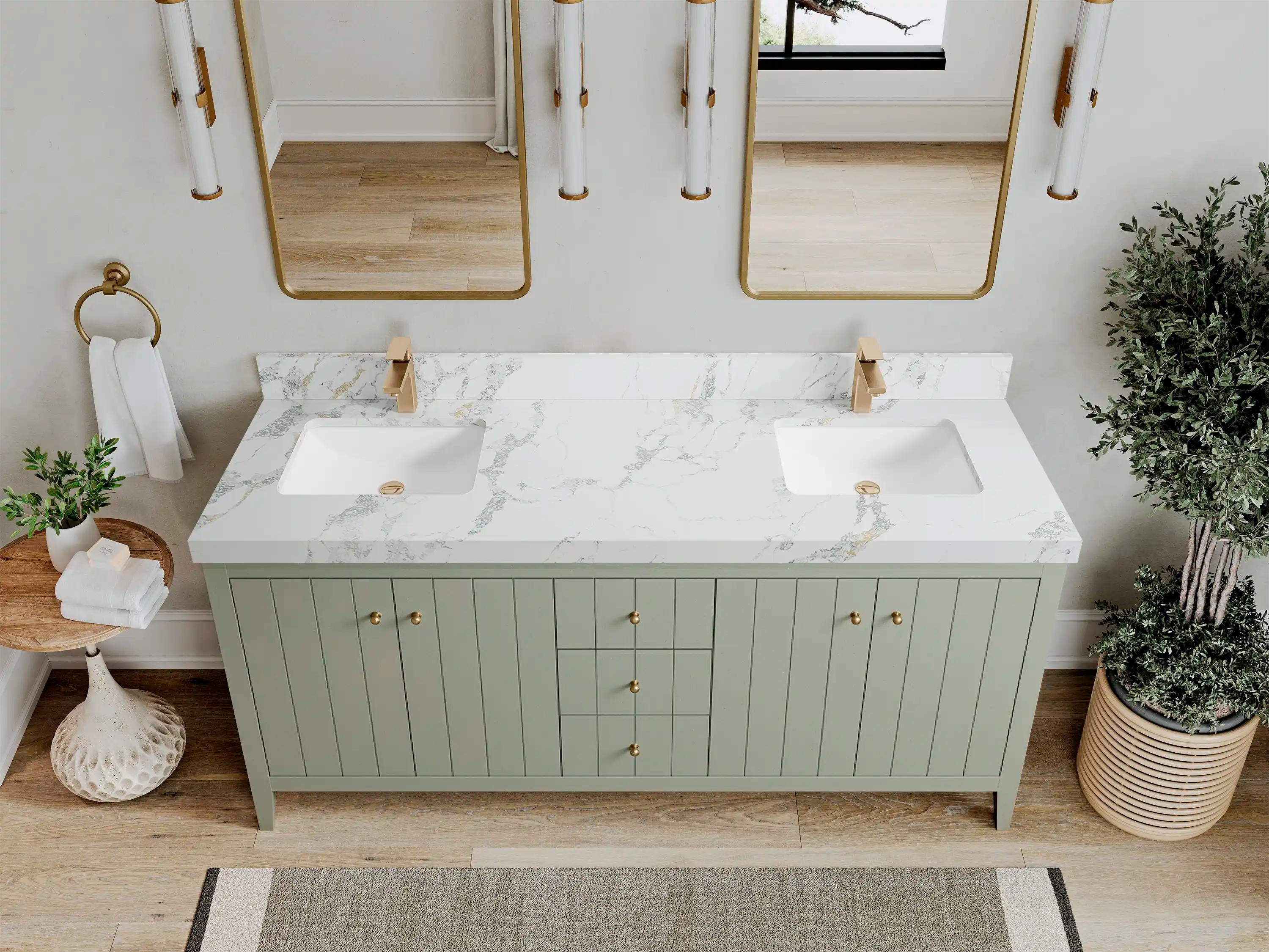 Atlanta 72 in. W x 22 in. D Double Sink Bathroom Vanity