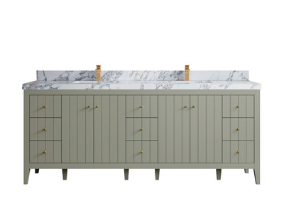 Atlanta 84 in. W x 22 in. D Double Sink Bathroom Vanity