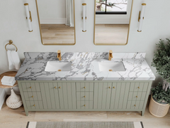 Atlanta 84 in. W x 22 in. D Double Sink Bathroom Vanity - photo 14