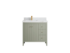Atlanta 36 in. W x 22 in. D Left Offset Sink Bathroom Vanity - photo 20
