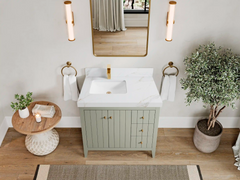 Atlanta 36 in. W x 22 in. D Left Offset Sink Bathroom Vanity - photo 19