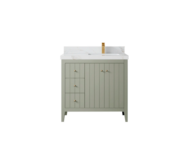 Atlanta 36 in. W x 22 in. D Right Offset Sink Bathroom Vanity - photo 36