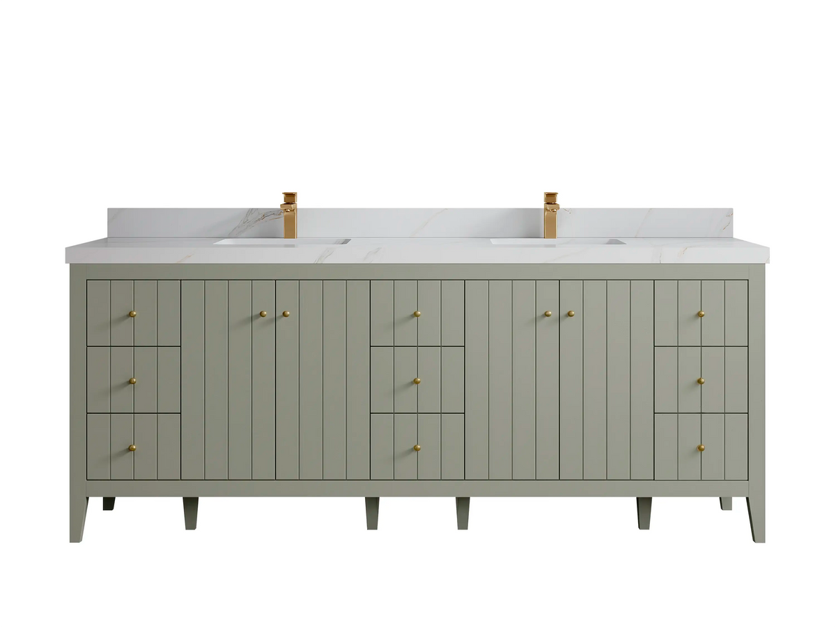 Atlanta 84 in. W x 22 in. D Double Sink Bathroom Vanity