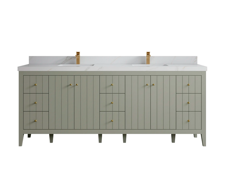 Atlanta 84 in. W x 22 in. D Double Sink Bathroom Vanity - photo 20