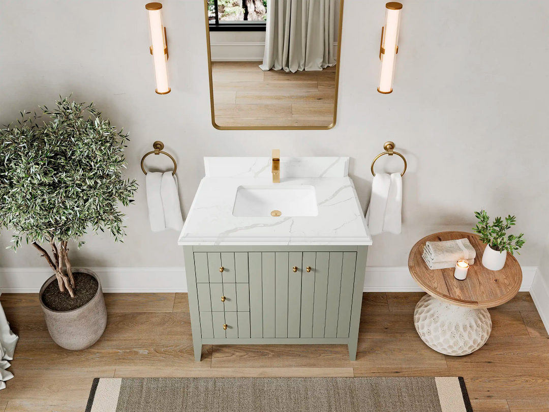 Atlanta 36 W x 22 D Center Sink Vanity for Elegant Bathrooms