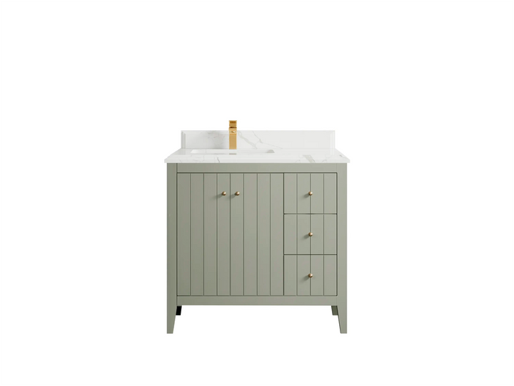 Atlanta 36 in. W x 22 in. D Left Offset Sink Bathroom Vanity - photo 29