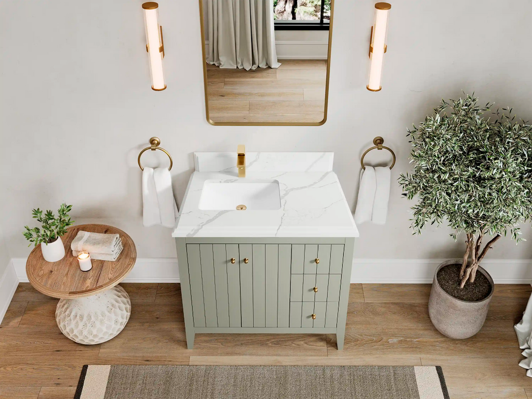 Atlanta 36 in. W x 22 in. D Left Offset Sink Bathroom Vanity