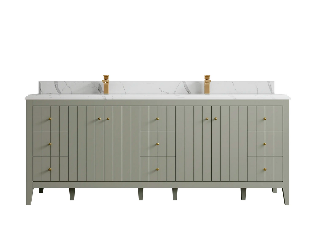 Atlanta 84 in. W x 22 in. D Double Sink Bathroom Vanity