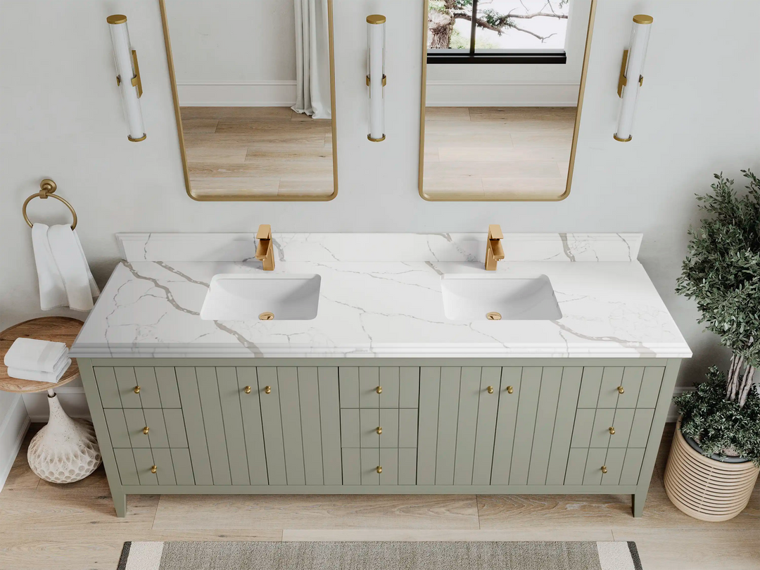 Atlanta 84 in. W x 22 in. D Double Sink Bathroom Vanity