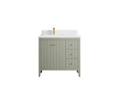 Atlanta 36 in. W x 22 in. D Left Offset Sink Bathroom Vanity - photo 28