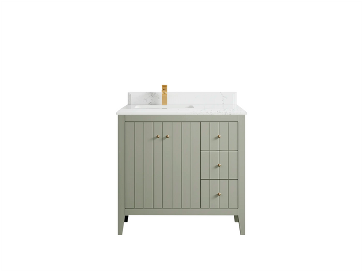 Atlanta 36 in. W x 22 in. D Left Offset Sink Bathroom Vanity - photo 31