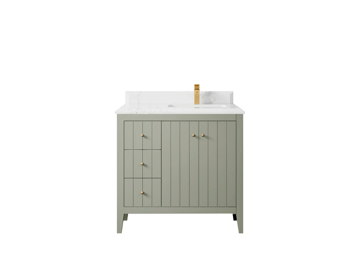 Atlanta 36 in. W x 22 in. D Right Offset Sink Bathroom Vanity - photo 44