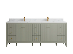 Atlanta 84 in. W x 22 in. D Double Sink Bathroom Vanity - photo 25