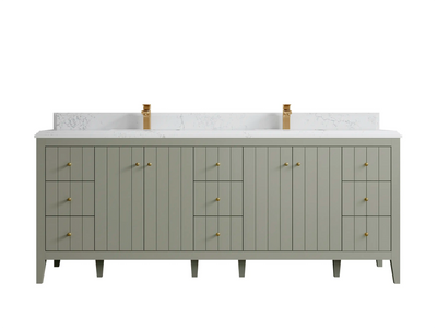Atlanta 84 in. W x 22 in. D Double Sink Bathroom Vanity