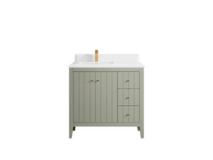 Atlanta 36 in. W x 22 in. D Left Offset Sink Bathroom Vanity - photo 30