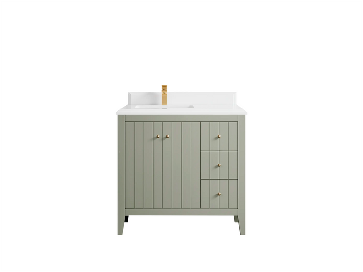 Atlanta 36 in. W x 22 in. D Left Offset Sink Bathroom Vanity - photo 33