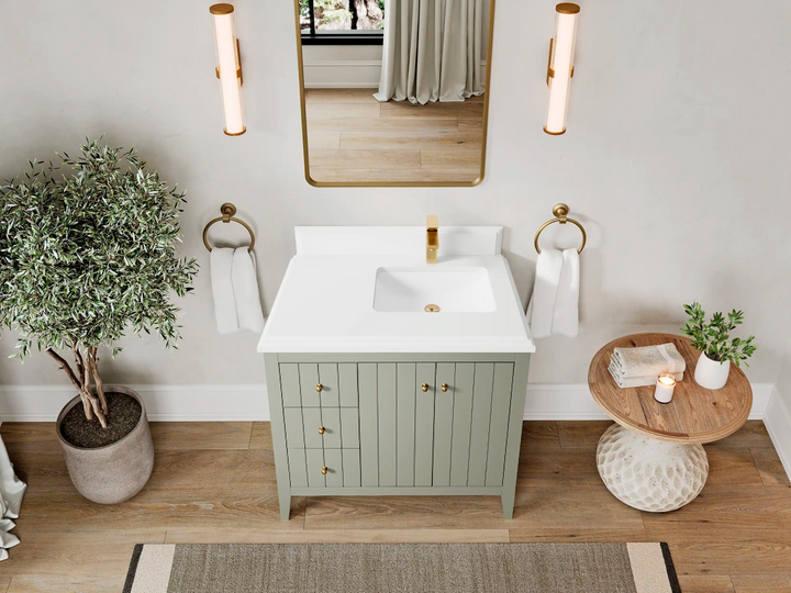 Atlanta 36 in. W x 22 in. D Right Offset Sink Bathroom Vanity - photo 45