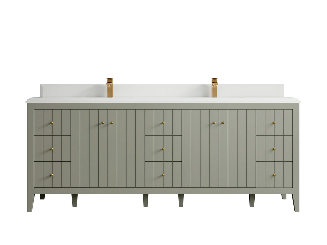 Atlanta 84 in. W x 22 in. D Double Sink Bathroom Vanity