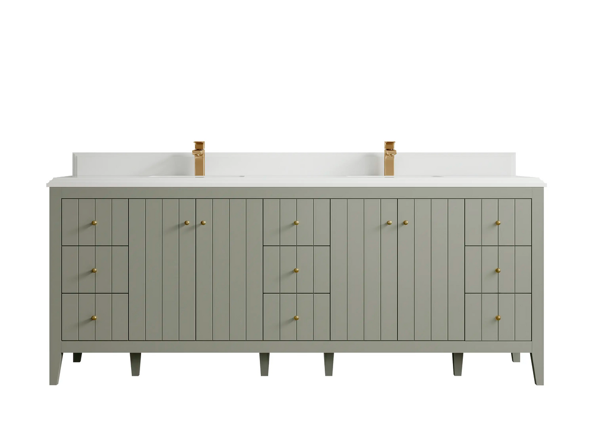 Atlanta 84 in. W x 22 in. D Double Sink Bathroom Vanity