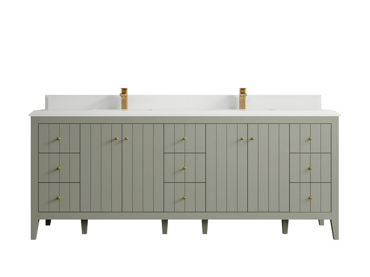 Atlanta 84 in. W x 22 in. D Double Sink Bathroom Vanity - photo 30