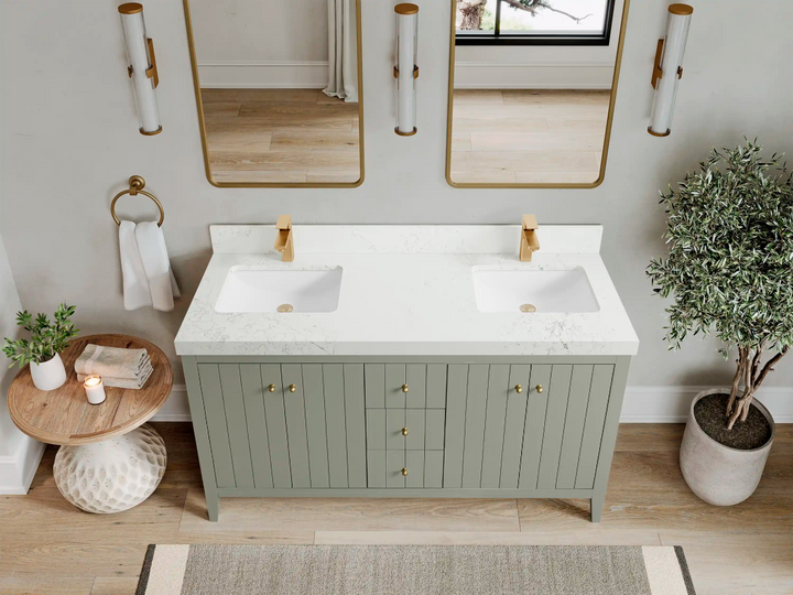 Atlanta 60 in. W x 22 in. D Double Sink Bathroom Vanity - photo 36