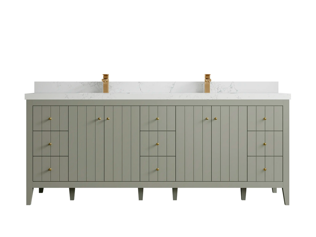 Atlanta 84 in. W x 22 in. D Double Sink Bathroom Vanity