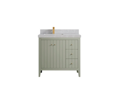 Atlanta 36 in. W x 22 in. D Left Offset Sink Bathroom Vanity - photo 34