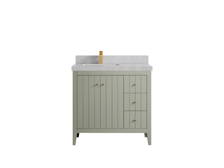 Atlanta 36 in. W x 22 in. D Left Offset Sink Bathroom Vanity - photo 37