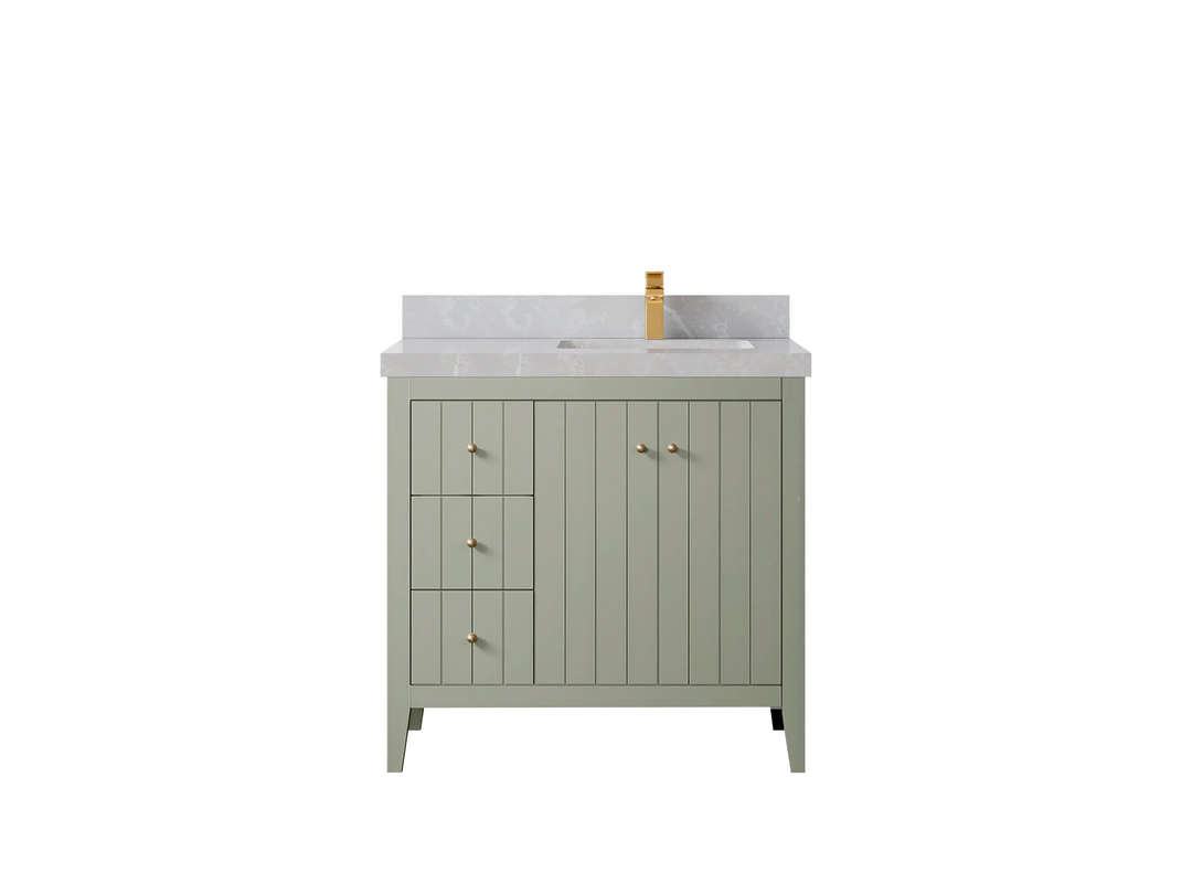 Atlanta 36 in. W x 22 in. D Right Offset Sink Bathroom Vanity