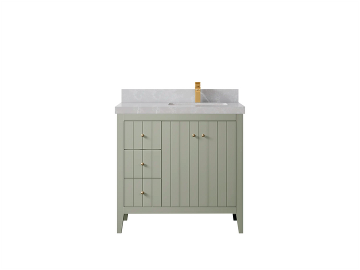 Atlanta 36 in. W x 22 in. D Right Offset Sink Bathroom Vanity - photo 50