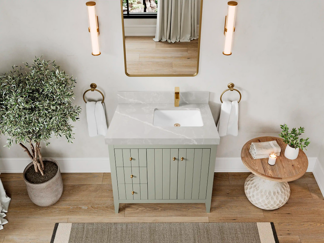 Atlanta 36 in. W x 22 in. D Right Offset Sink Bathroom Vanity